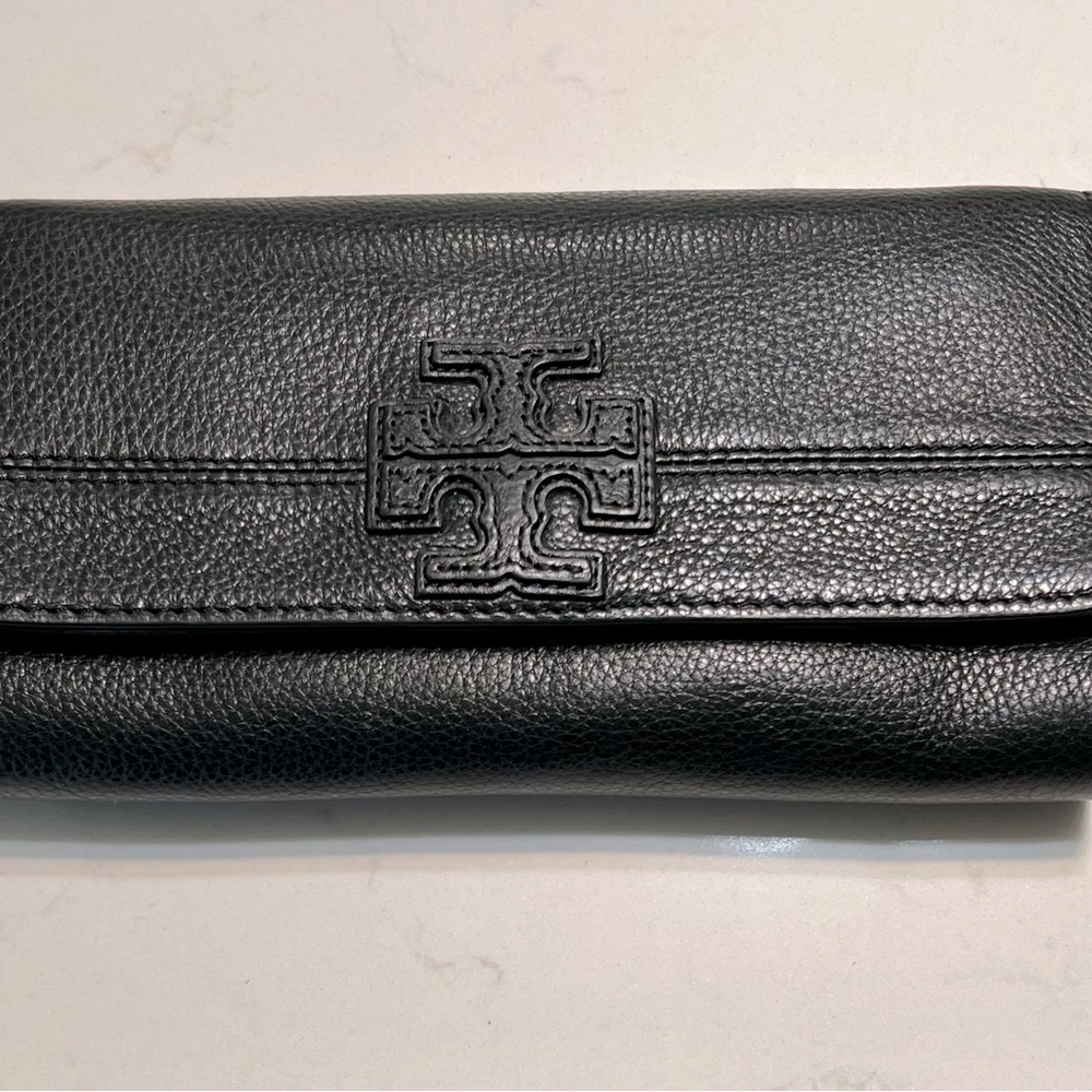 Crossbody black leather Tory Burch purse
